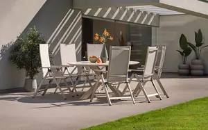 Aruba verstelbare tuinstoel 'Royal white - grey' - afbeelding 2