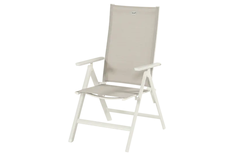 Aruba verstelbare tuinstoel 'Royal white - beige' - afbeelding 1
