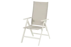 Aruba verstelbare tuinstoel 'Royal white - beige' - afbeelding 1