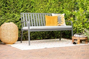 Bruno tuinbank Carbon black 150 cm - afbeelding 2