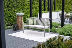 Bruno tuinbank Taupe 150 cm - afbeelding 2