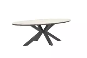 Edison tafel ovaal 'Light teak'