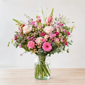 Gemengd boeket roze