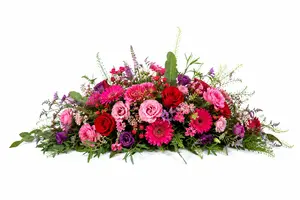 Langwerpig paars/roze/rood