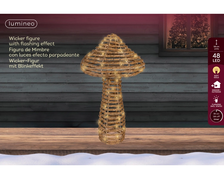 Lumineo paddenstoel 58 cm - 48 Led - afbeelding 2