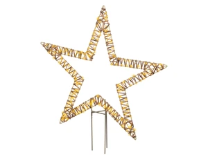 Micro LED ster wicker bruin 92 cm - afbeelding 1