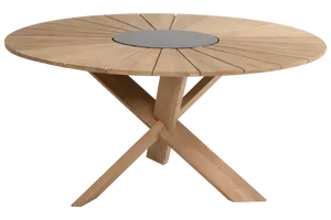 Provence tuintafel Ø150 cm naturel teak - afbeelding 4