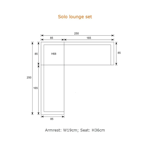 Solo hoek-loungeset - afbeelding 4