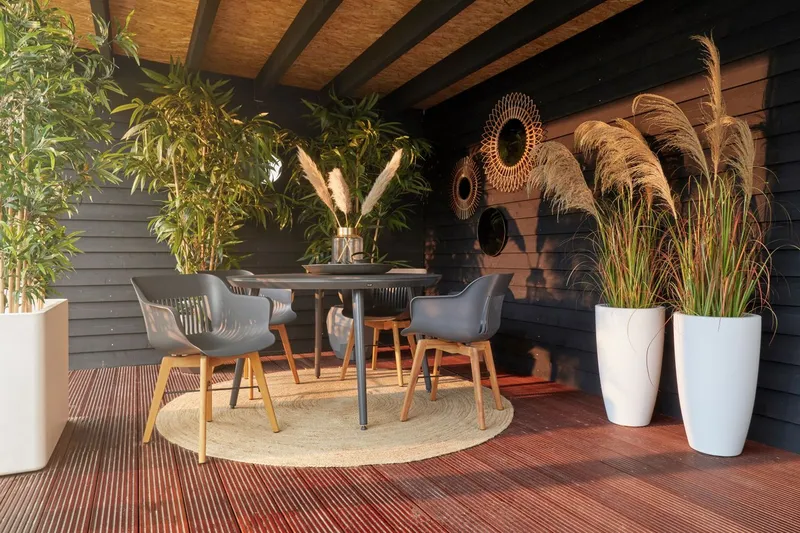 Sophie tuintafel Ø128 cm 'Black' - afbeelding 4