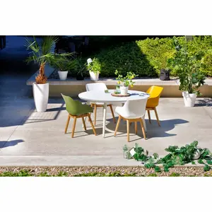 Sophie tuintafel Ø128 cm 'Royal White' - afbeelding 3