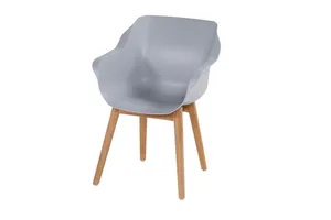 Sophie Teak Armchair 'Misty grey'