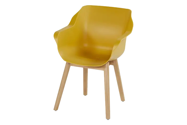 Sophie Teak Armchair 'Yellow'