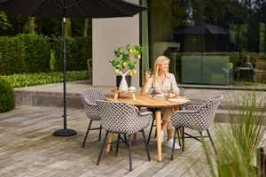 Sophie teak tuintafel Ø120 cm - afbeelding 2