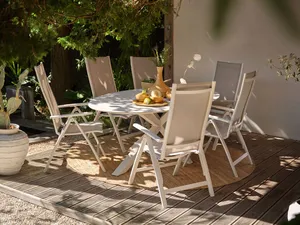 Troy verstelbare tuinstoel 'Royal white' - afbeelding 2